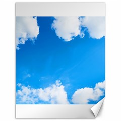 Sky Clouds Blue White Weather Air Canvas 12  X 16   by Simbadda