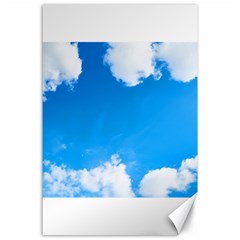 Sky Clouds Blue White Weather Air Canvas 24  X 36  by Simbadda