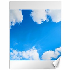 Sky Clouds Blue White Weather Air Canvas 36  X 48   by Simbadda