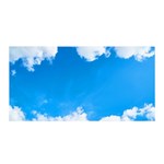 Sky Clouds Blue White Weather Air Satin Wrap Front