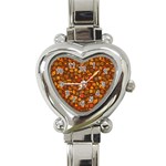 Pattern Background Ethnic Tribal Heart Italian Charm Watch Front