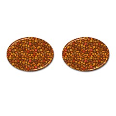 Pattern Background Ethnic Tribal Cufflinks (oval) by Simbadda