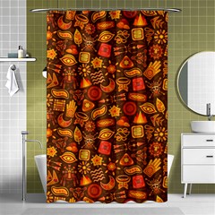 Pattern Background Ethnic Tribal Shower Curtain 48  X 72  (small)  by Simbadda