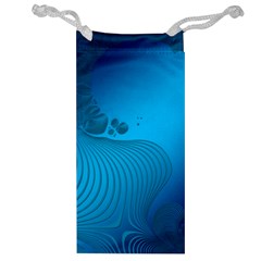 Fractals Lines Wave Pattern Jewelry Bag by Simbadda