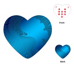 Fractals Lines Wave Pattern Playing Cards (heart) 