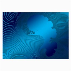 Fractals Lines Wave Pattern Large Glasses Cloth (2-side) by Simbadda