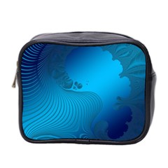 Fractals Lines Wave Pattern Mini Toiletries Bag 2-side by Simbadda