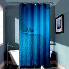 Fractals Lines Wave Pattern Shower Curtain 36  X 72  (stall) 