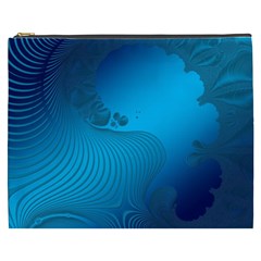 Fractals Lines Wave Pattern Cosmetic Bag (xxxl)  by Simbadda