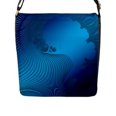 Fractals Lines Wave Pattern Flap Messenger Bag (l)  by Simbadda