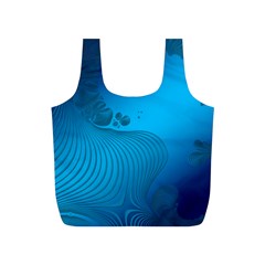 Fractals Lines Wave Pattern Full Print Recycle Bags (s)  by Simbadda