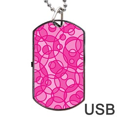 Pattern Dog Tag Usb Flash (one Side) by Valentinaart