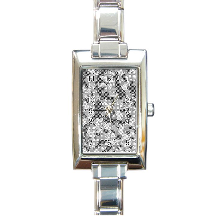 Camouflage Patterns  Rectangle Italian Charm Watch