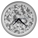 Camouflage Patterns  Wall Clocks (Silver)  Front