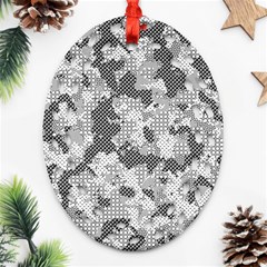 Camouflage Patterns  Oval Filigree Ornament (two Sides) by Simbadda