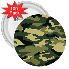 Camouflage Camo Pattern 3  Buttons (100 Pack)  by Simbadda