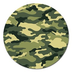 Camouflage Camo Pattern Magnet 5  (round) by Simbadda