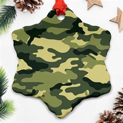 Camouflage Camo Pattern Ornament (snowflake) by Simbadda