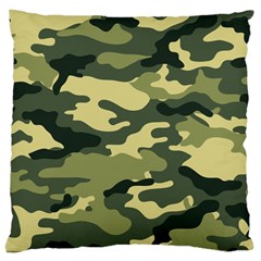 Camouflage Camo Pattern Large Cushion Case (two Sides) by Simbadda