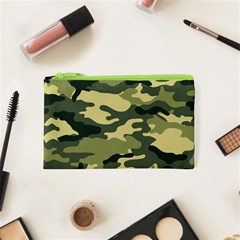 Camouflage Camo Pattern Cosmetic Bag (xs) by Simbadda