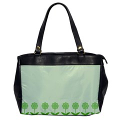 Floral Stripes Card In Green Office Handbags by Simbadda