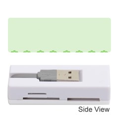 Floral Stripes Card In Green Memory Card Reader (stick)  by Simbadda