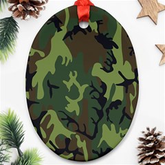 Military Camouflage Pattern Ornament (oval)