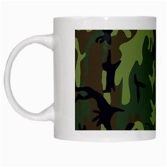 Military Camouflage Pattern White Mugs by Simbadda