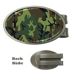 Military Camouflage Pattern Money Clips (oval)  by Simbadda