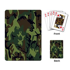 Military Camouflage Pattern Playing Card by Simbadda