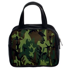 Military Camouflage Pattern Classic Handbags (2 Sides) by Simbadda