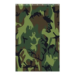 Military Camouflage Pattern Shower Curtain 48  X 72  (small)  by Simbadda