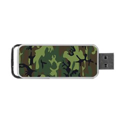 Military Camouflage Pattern Portable Usb Flash (two Sides) by Simbadda