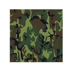 Military Camouflage Pattern Small Satin Scarf (square) by Simbadda