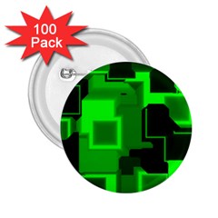 Green Cyber Glow Pattern 2 25  Buttons (100 Pack)  by Simbadda