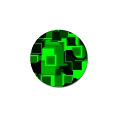 Green Cyber Glow Pattern Golf Ball Marker by Simbadda