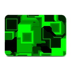 Green Cyber Glow Pattern Plate Mats by Simbadda