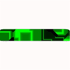 Green Cyber Glow Pattern Small Bar Mats by Simbadda