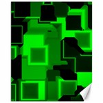 Green Cyber Glow Pattern Canvas 11  x 14   10.95 x13.48  Canvas - 1