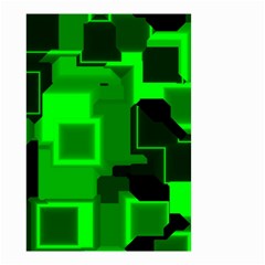 Green Cyber Glow Pattern Small Garden Flag (two Sides)