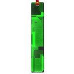 Green Cyber Glow Pattern Large Book Marks Front