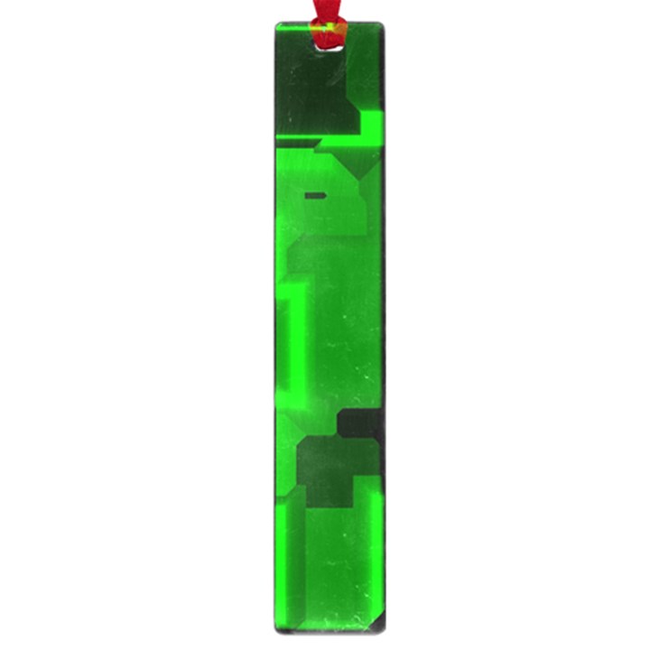 Green Cyber Glow Pattern Large Book Marks