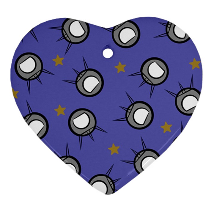 Rockets In The Blue Sky Surrounded Ornament (Heart)