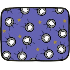 Rockets In The Blue Sky Surrounded Double Sided Fleece Blanket (mini)  by Simbadda