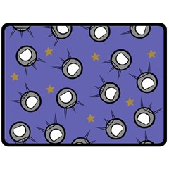 Rockets In The Blue Sky Surrounded Fleece Blanket (large) 