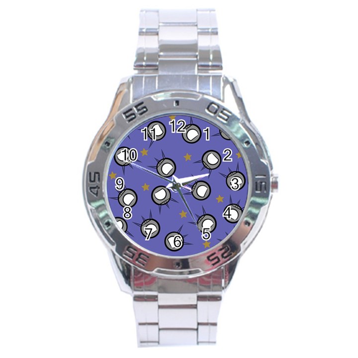 Rockets In The Blue Sky Surrounded Stainless Steel Analogue Watch