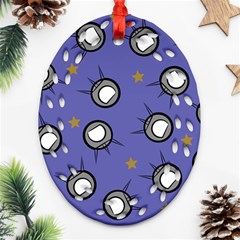 Rockets In The Blue Sky Surrounded Ornament (oval Filigree)