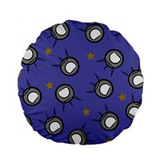 Rockets In The Blue Sky Surrounded Standard 15  Premium Round Cushions by Simbadda