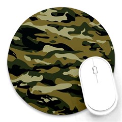 Military Vector Pattern Texture Round Mousepads by Simbadda