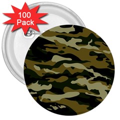 Military Vector Pattern Texture 3  Buttons (100 Pack)  by Simbadda